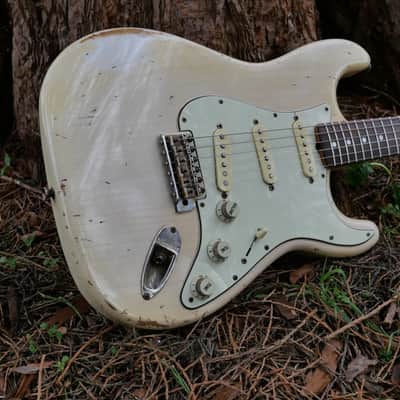 1965 Hendrix Replica Vintage Strat Blonde Relic Custom Build -Fender AY Pickups image 9
