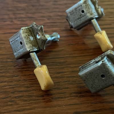 1964 1965 1966 set Fender Musicmaster Duo Sonic Mustang guitar tuners tuning pegs image 5