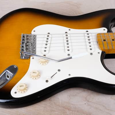 Fender ST57-90 Stratocaster '57 Reissue MIJ 1989 Sunburst Lacquer Finish USA PUs Japan w/ Hard Case image 6