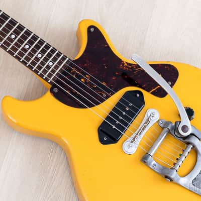 1996 Orville Les Paul Junior Double Cut LPJ-D65 TV Yellow w/ Bigsby B7, Gibson-Licensed Japan image 7