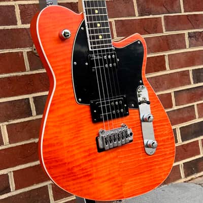 Reverend Reeves Gabrels Signature Model, Satin Orange Flame Maple, Roasted Maple Neck, Ebony FB image 3