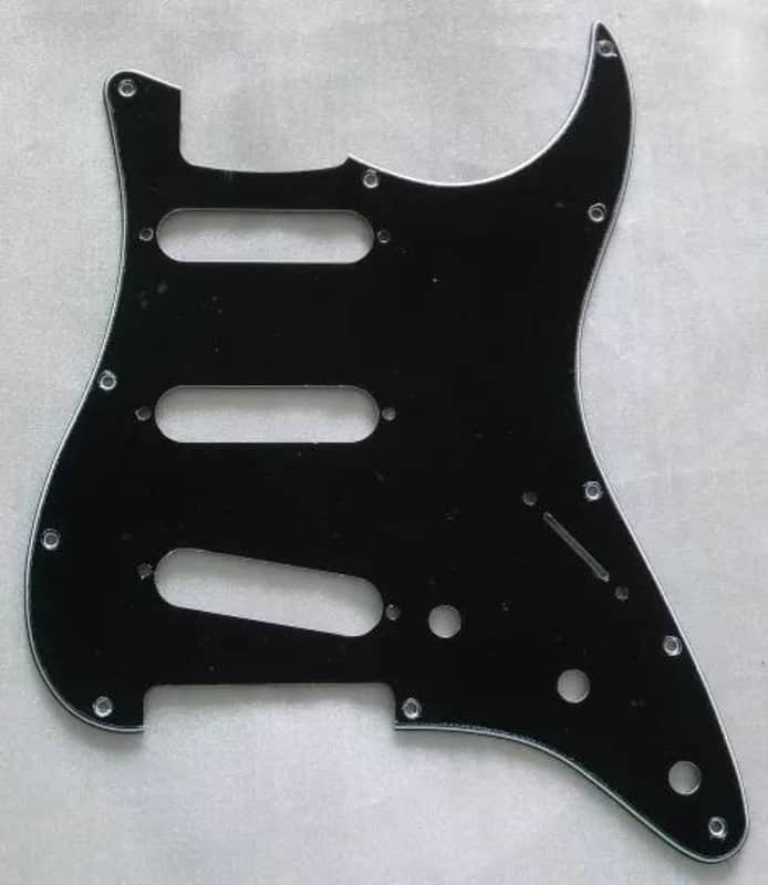 Budreau Guitars Pickguard for Fender Stratocaster  (SSS) Black image 1