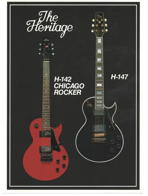 Heritage Guitars-H-142 & H-147, promotional print/cut sheet, 1988 image 1