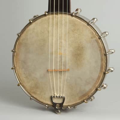 Bay State  Model 299 Piccolo Banjo,  c. 1895, black gig bag case. image 3