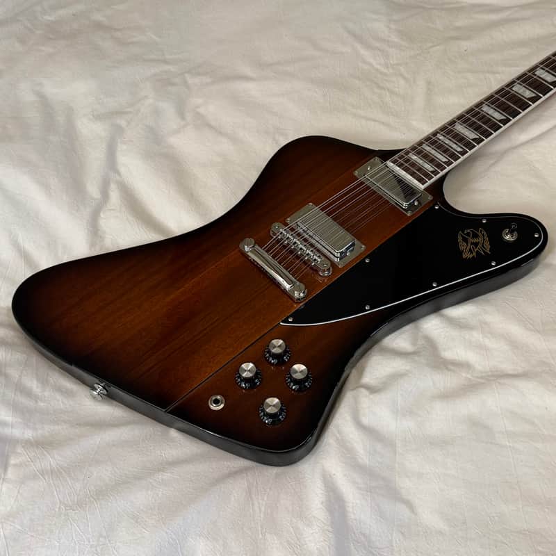 One of a Kind Gibson Firebird V-12 Custom Modified 12-String Guitar - Vintage Sunburst - Free Pro Setup