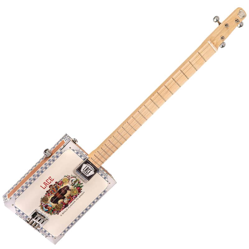 Lace Cigar Box Electric Guitar ~ 3 String ~ Buffalo Bill Buff