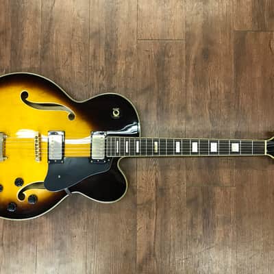Carlo Robelli Jazz Archtop Hollow-Body  Electric Guitar Sunburst image 1