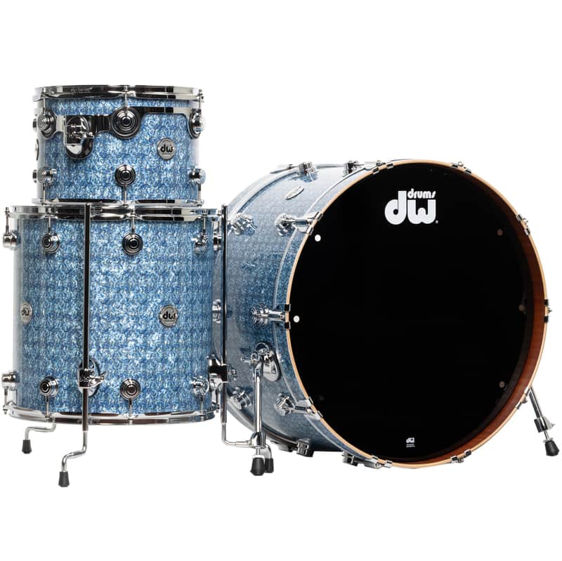 Drum Workshop Collectors Series 3-Piece Shell Kit - Blue Boa image 1