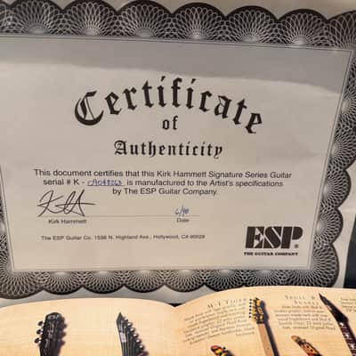 ESP KH-4 Kirk Hammett Signature 1998 - 1999 - Black image 8