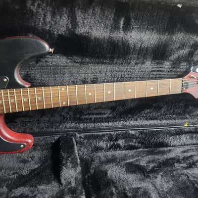 Aria Pro II Strat-Style Electric Guitar - Black/Red Custom Finish image 8