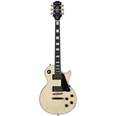 Epiphone Exclusive Les Paul Custom Figured Electric Guitar, Natural with Gig Bag image 3