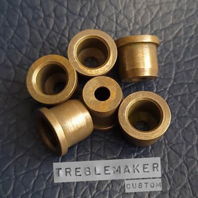 Treblemaker Custom String Ferrules •Fender Spec• Tele Strat *AGED BRASS image 1