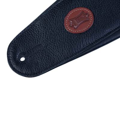 Levy's MSS2-4-BLK Signature Series 4.5" Garment Leather Bass Guitar Strap with Heavy Padding - Black image 3