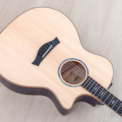 2023 Taylor Custom Grand Auditorium Acoustic Electric Guitar Trans Purple w/ Lutz Spruce + Quilted Maple image 10