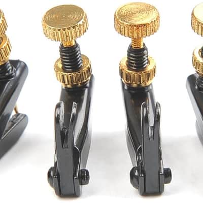 4Pack Violin Fine Tuners for 4/4-3/4 Violin Metal String Adjuster Nickel Plated Anti Rust (Black + Gold) image 4