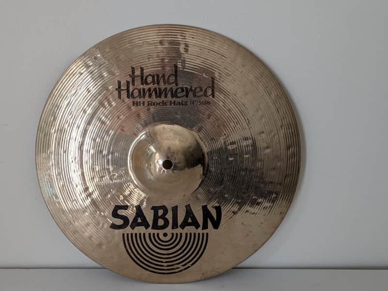Sabian 14" Hand Hammered Rock Hi-Hat TOP Cymbal 1996 - 1998 - Brilliant image 1