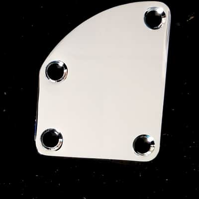 Chrome handle LP / strat style Neck plate + 4 screws image 2