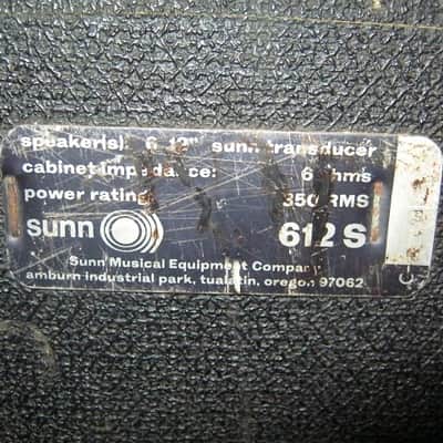 SUNN 100s head w/ 612s Cabinet late 60's early 70's - PRICE DROP image 8