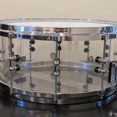 Cartinella Custom Percussion 14x7" Acrylic snare - Clear image 4