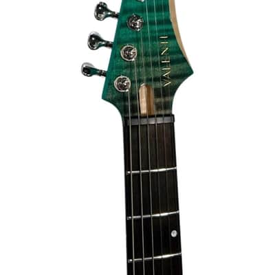 Valenti Guitars Callisto Carved Top 2022 Teal Green / Black, NAMM Special 1 of 5 NEW (Authorized Dealer) image 7