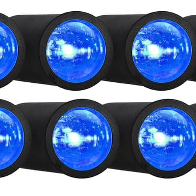Rockville 8 PACK MINI HALO BLACK DJ Wash Lights+Bag, Wireless DMX/Rechargeable image 3