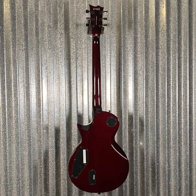 ESP LTD EC-1000 QM Quilt Top See Thru Black Cherry Fluence Guitar & Case #0202  Used image 8