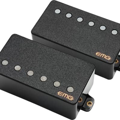 EMG 57/66 TW Active F-Spaced Humbucker Pickup Set, Black image 1