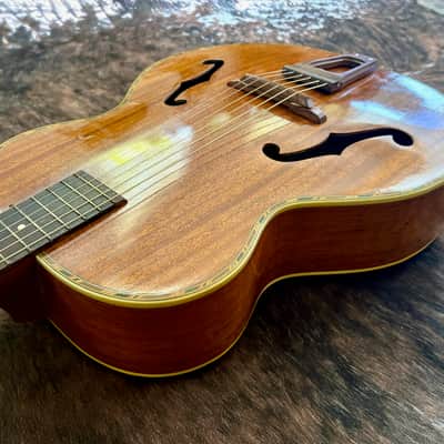 1940 Harmony H1406 Patrician Acoustic Archtop Guitar with Case image 9