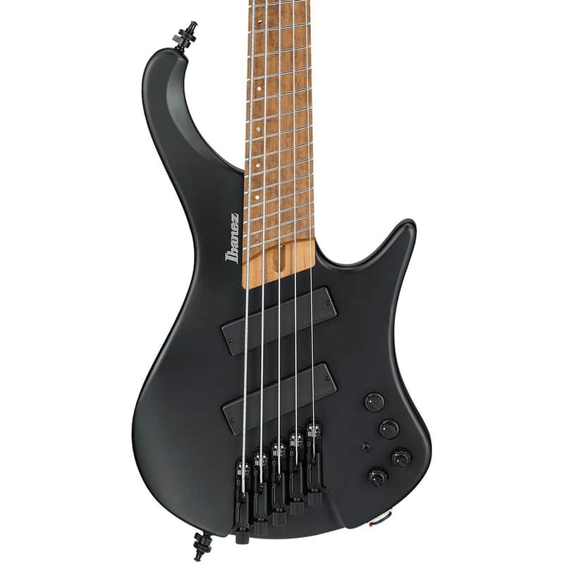 Ibanez Bass Workshop EHB1005MS Headless 5-String Bass Guitar w/ Multi-Scale Fingerboard - Black Flat image 1