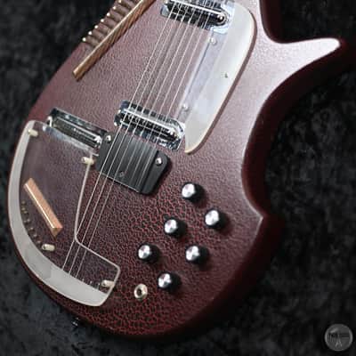 Jerry Jones Master Electric Sitar from the early 90s in Crackle Red/Black with Hardcase image 6