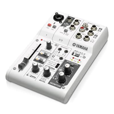 Yamaha AG03 3-Channel Mixer w/ USB Audio Interface - White image 4