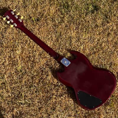 VIDEO ... 1977 Greco SG-400T ... Catalogue CUSTOM ORDER … BIGSBY STRING-TROUGH + Maxon U-1000 PAF "Burst" REPLICA / Clone Humbuckers ... Made in Japan Lawsuit Era + GIGBAG image 11