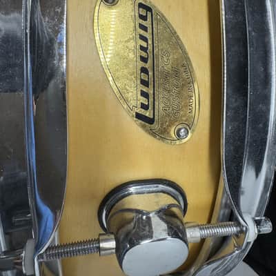 Ludwig Accent CS Custom Snare Drum 14in Gold Kit Snare with Rolling Case image 4