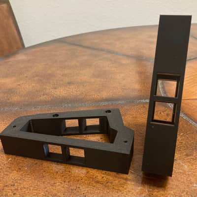 3D Printed Cable Hole Mounting Spacers for Behringer Synth - 70hp to 80hp width image 1