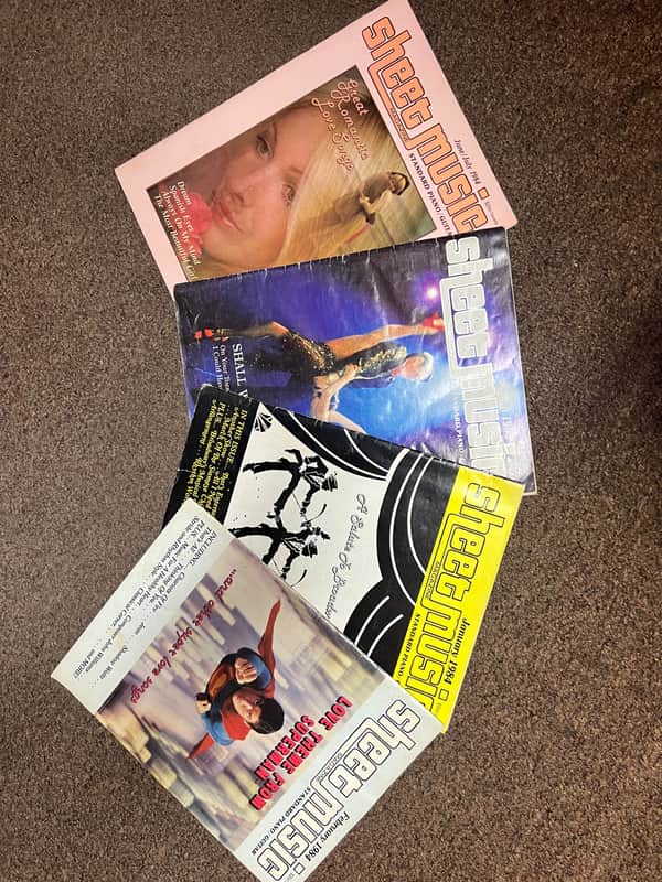 Used Set of 8 Sheet Music Magazines Standard Piano/Guitar ALL year 1984 Music Books image 1