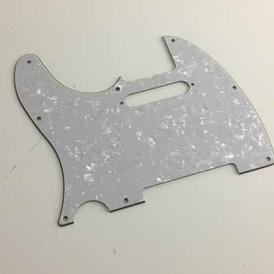 Vintage Lefty Pickguard For Fender Style Guitar Left 4ply Relic White Pearl Tele image 2
