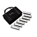 Fender Blues Deluxe Diatonic Harmonicas 7-Pack + Case (C, G, A, D, F, E, Bb)
