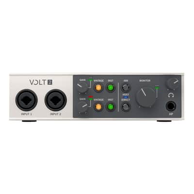 Universal Audio VOLT-2 All-Metal USB Audio Interface with Mic, Line, and Instrument Inputs for Mac, PC, IPad, and IPhone image 1
