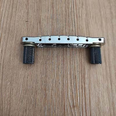 Paul Reed Smith PRS Adjustable Stoptail Tailpiece Bridge with Metric Studs - Chrome Brass image 3