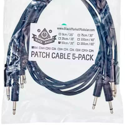 Black Market Modular Eurorack Patch Cables (100cm - Black - 5 Pack) image 2