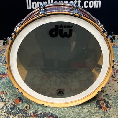 DW Tris Imboden's Chicago, 8x22" DW/May Bass Woofer with Internal Microphone 2002 - Transparent Wine Red Lacquer image 7
