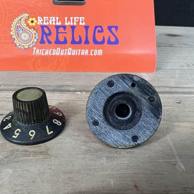 Real Life Relics Aged Black Witch Hat  Knobs Silver Top Set Screw (Set of 2)    [DO1] image 3