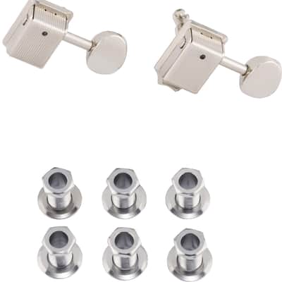 Fender 099-0802-105 American Performer Classic Gear Staggered Tuning Heads (6) - Chrome image 1