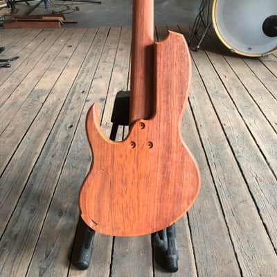 WyRd XL fretless 4 string bass guitar by Jon Letts 27” -2023- Padauk image 6