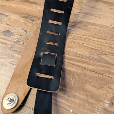 Fender Leather Guitar Strap 2.5" With Locks Black Used image 5