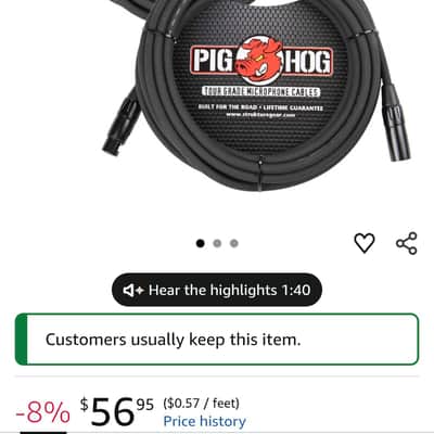 Pig Hog PHM50 Series 50' XLR Microphone Cables 2-Pack image 3