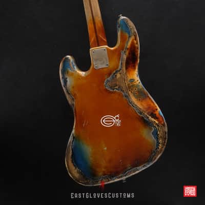 Fender Jazz Pelham Blue/Amber Paisley Bass Heavy Aged Relic (RARE) image 11