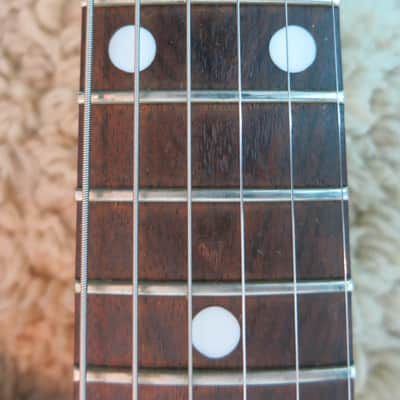 Vintage Galanti Grand Prix Guitar Repainted White Replaced Tuners Eko Italy image 6