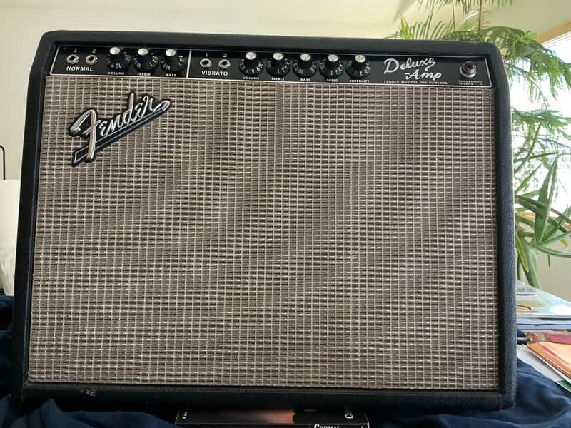 Fender 1965 Deluxe Non Reverb Guitar Amplifier 1965 - Black Tolex image 1