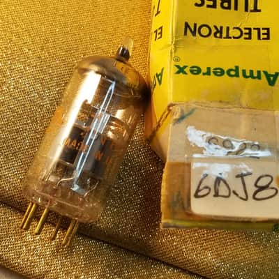 Amperex JAN 6922 tNOS AT1000 TESTED Balanced! PI Vacuum Tube USA Military Gold Pins E88CC dual triode 1960-1966 image 1
